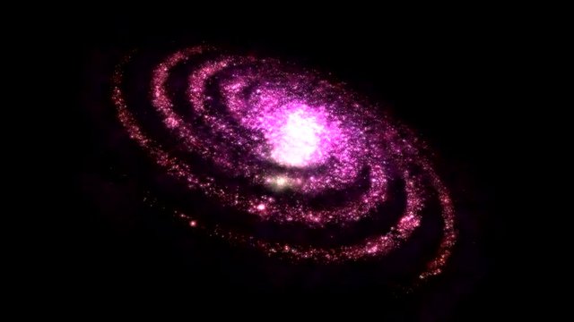 Rotating Galaxy Animation - Loop Pink