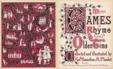 Merrie Games in Rhyme  title page. Date: 1886