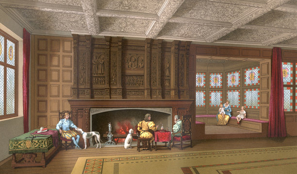 Elizabethan Home. Date: circa 1590