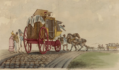 French Diligence. Date: circa 1800