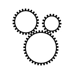 Gears in engagement. Engineering drawing abstract industrial background with a cogwheels.