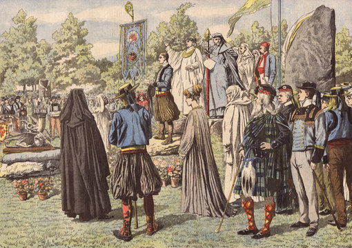 Breton bards hold fete  1906.. Date: 1906