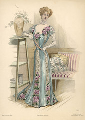 Rose Dress 1899. Date: 1899
