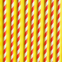 Red and White striped straws