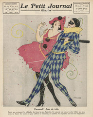 Two carnival characters having fun. Date: 1922