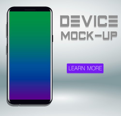New Phone Device Mock-Up vector concept on grey background