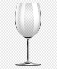 Wine Glass on transparent Background vector concept - obrazy, fototapety, plakaty