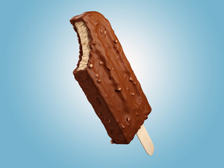 3d chocolate popsicle filled with cream