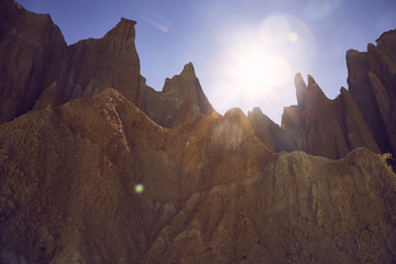 Clay Cliffs Gegenlicht