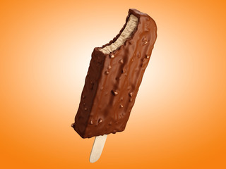 3d chocolate popsicle filled with cream