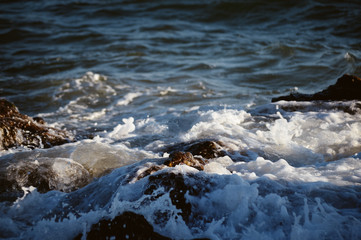 Natural ocean waters abstract sunny surface outdoors background