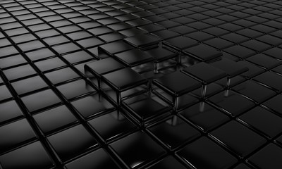 Background of cubes floor, 3d