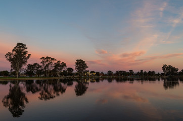 Victoria Park Lake in Shepparton, Australia