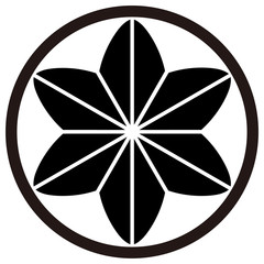 Fototapeta premium 丸に麻の丸葉