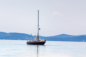 Yachts on lake Balaton, Siofok, Hungary