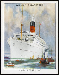 Franconia' Steamship. Date: circa 1930