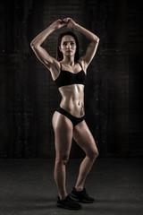 Fototapeta premium fitness girl in studio