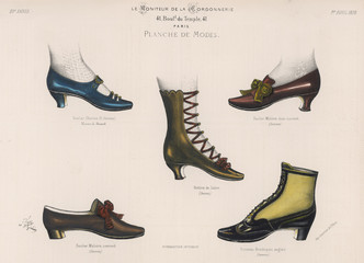 Victorian Shoes - Boots. Date: 1878