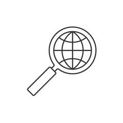 Magnifier glass with globe