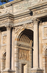 Fototapeta na wymiar Arch of Peace in Milan, Italy