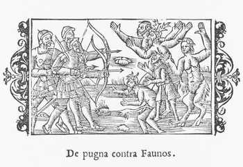 Fototapeta na wymiar Folklore - Fauns. Date: 1555