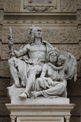 Statue of America and Australia in Vienna, Austria