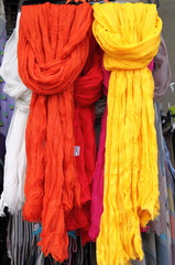 Hanging scarves