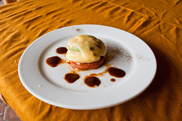 Fototapeta premium tomato salad with cheese