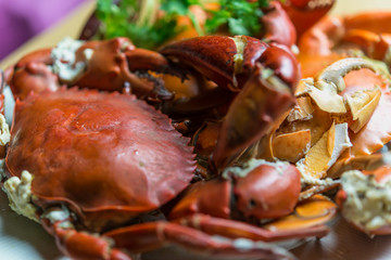 Steaming crab