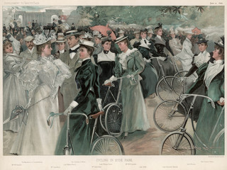 Vanity Fair Cycle Scene. Date: 1896