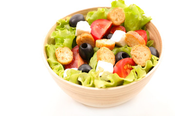 fresh mixed salad in bowl