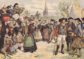 Breton congress  Britanny. Date: 1905