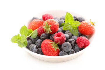 berries fruits isolated on white background