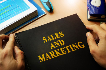 Book with title sales and marketing.
