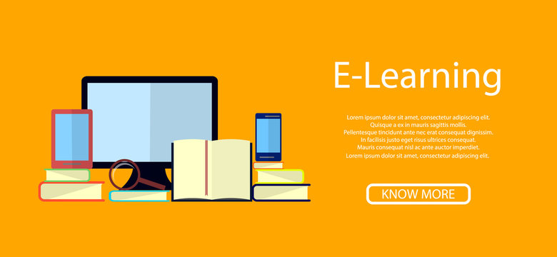 Education infographic. Flat vector illustration for e-learning and online education.