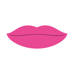 lips with lipstick icon image vector illustration design 