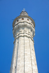 Fototapeta na wymiar Detail of islamic tower in Istanbul, Turkey