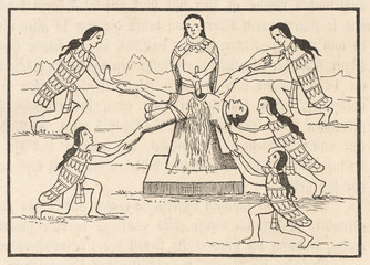 Human Sacrifice  Peru. Date: pre-conquest