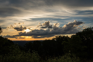 Sunset Behind Clouds