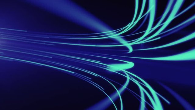 Abstract background with animation moving of lines for fiber optic network.