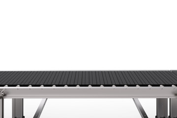 rubber conveyor belt isolated on white