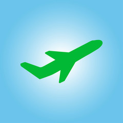 Fototapeta na wymiar Airplane flight tickets air fly travel takeoff silhouette element. Plane symbol. Travel icon. Flat design. 