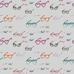 Seamless pattern with glasses