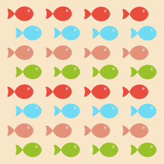 Background with colored fish