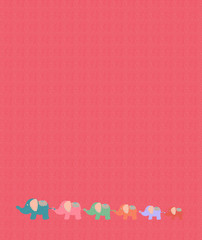 Bright background with elephants