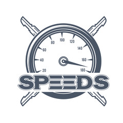 Fototapeta premium Emblems retro vintage race and super cars