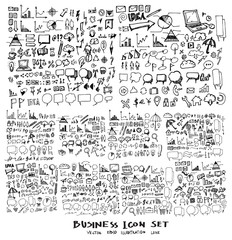 Business Doodle Sketch line vector set eps10