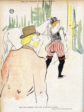 Mrs Lorna Barrison - English equestrienne - Toulouse-Lautrec. Date: 1896
