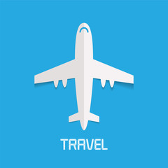 Airplane vector illustration, clipart