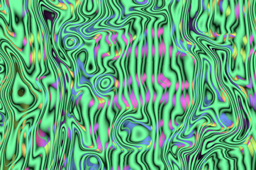 Grid with squiggly convex tracks. Abstract fancy color texture.